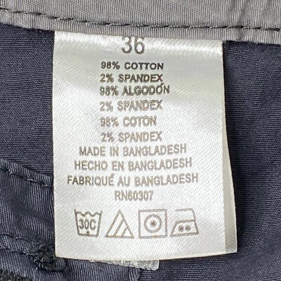 Unionbay Cargo Shorts Mens size 36 Cotton Relaxed Bermuda Pockets Gray - Picture 6 of 8